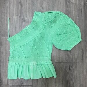 Sea New York Tops One‎ Shoulder Top On Sage Sz S